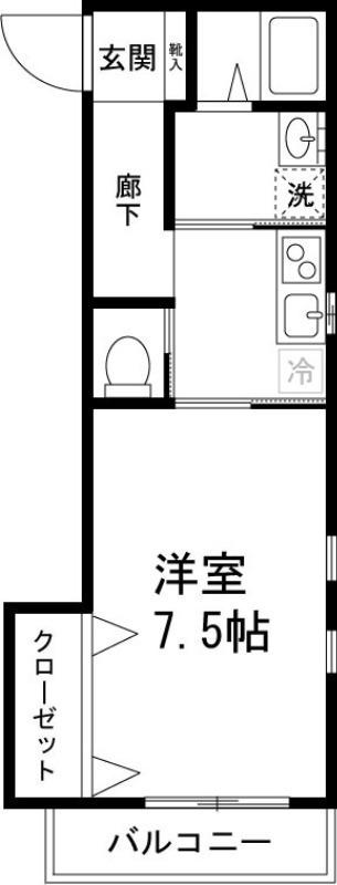 メゾンフラワーー上高井戸1丁目-(1K/2階)の間取り写真