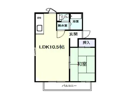 バウハウス高田(1LDK/1階)の間取り写真