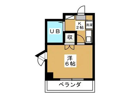 プレジデントハイムII(1K/3階)の間取り写真