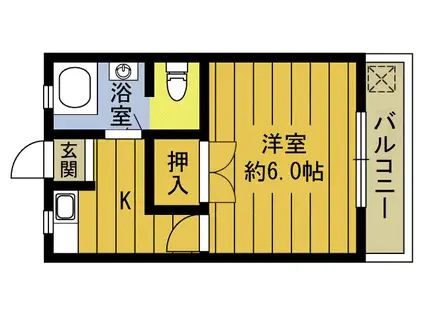 メゾン・ド・エリータ(1K/1階)の間取り写真