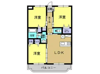 リバーサイドM(3LDK/3階)の間取り写真