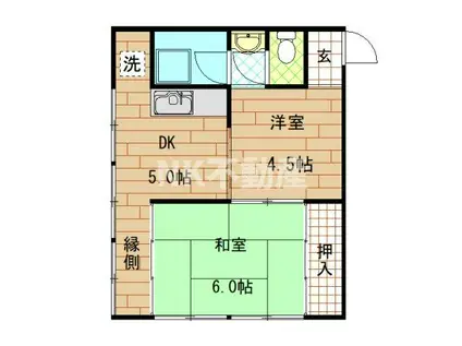 エイシン長栄寺ビル(2DK/5階)の間取り写真