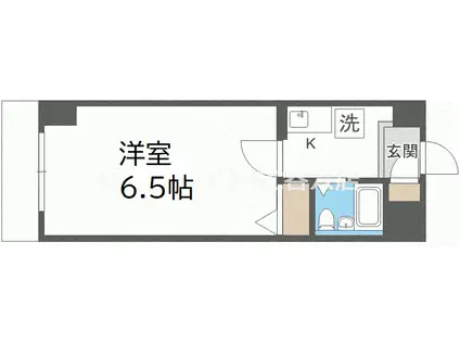 おおきに北梅田サニーアパートメント(1K/3階)の間取り写真