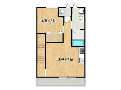 FLOWER VALLEY I(1LDK/2階)の間取り写真