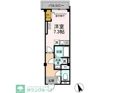 SKYE S RESIDENCE塚越(ワンルーム/1階)の間取り写真