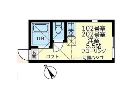ユナイト南希ボンソワール(ワンルーム/1階)の間取り写真