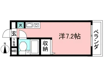 ジョイフル高井戸弐番館(ワンルーム/3階)の間取り写真