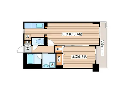 SK20ビル(1LDK/4階)の間取り写真