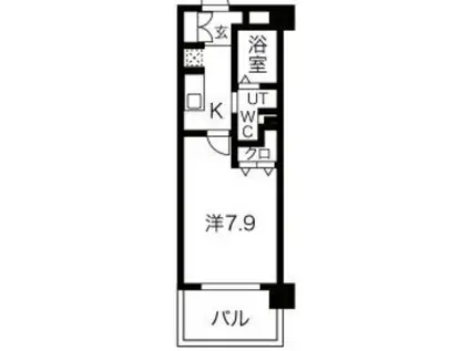 オトワ神戸元町(1K/9階)の間取り写真