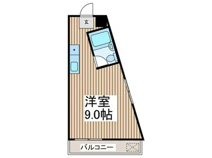 メゾンド富士見(ワンルーム/3階)の間取り写真