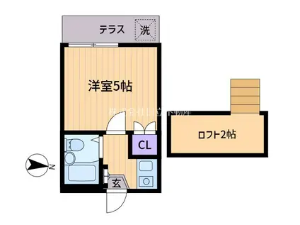 ガーデン都立家政(1K/1階)の間取り写真