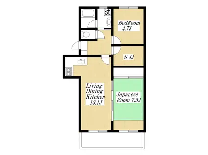 パインクリークガーデン(2SLDK/2階)の間取り写真