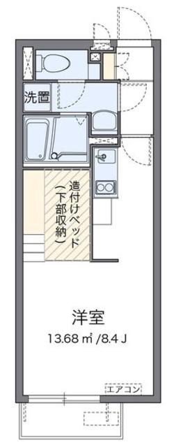 ミランダソレーユ(ワンルーム/2階)の間取り写真