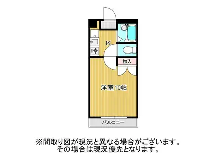 ゴールドレジデンス石田(1K/3階)の間取り写真