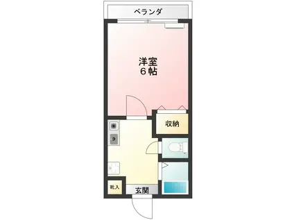 ハウズ高円寺(1K/1階)の間取り写真