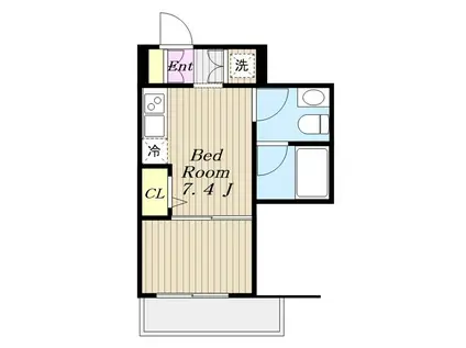 アプレパークス百合ヶ丘(ワンルーム/5階)の間取り写真