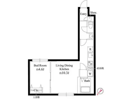 アーバンレジデンス板橋(1LDK/2階)の間取り写真