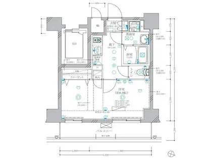 ディアレイシャス東別院IV(1K/4階)の間取り写真