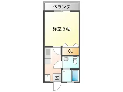 プレシャス神島(1K/2階)の間取り写真