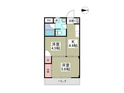 エムアールコーポ(2K/3階)の間取り写真