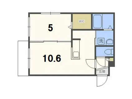 G FEEL(1LDK/4階)の間取り写真
