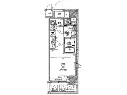 レア横濱ポートサイド(1K/10階)の間取り写真