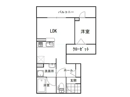 セリシエール陣内(1LDK/1階)の間取り写真