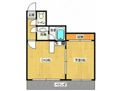 コースト・川端(1DK/7階)の間取り写真