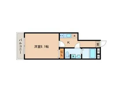 アスコット南光台(1K/1階)の間取り写真