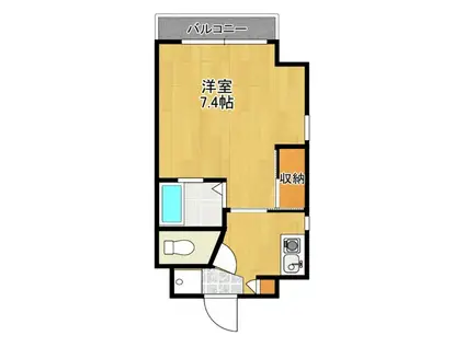 TURTLEHOUSE(1K/3階)の間取り写真