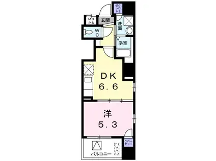 ベスティエ秋葉原(1DK/5階)の間取り写真