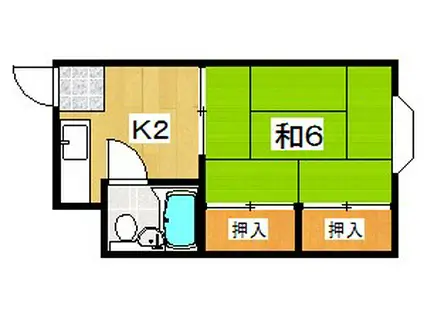 CLEAR HOSHIGAOKA II(1K/3階)の間取り写真