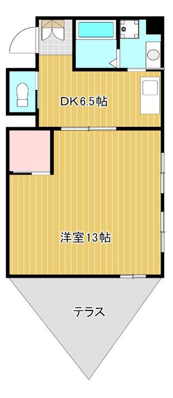晃永レジデンス(1DK/1階)の間取り写真