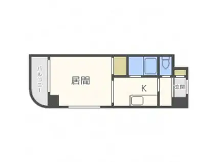 アベニール北円山(1K/6階)の間取り写真