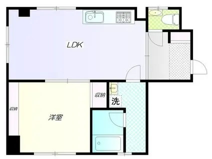 ドミールアップスカイ(1LDK/1階)の間取り写真