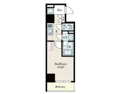 エスーフォート鶴見中央(1K/2階)の間取り写真