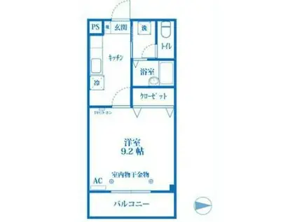 ラ ルーナ(1K/2階)の間取り写真