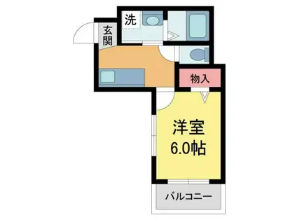 ジュネスバンブー(1K/5階)の間取り写真