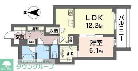 センターレジデンス グランデ(1LDK/1階)の間取り写真