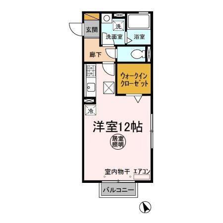 フォレスト自由が丘(ワンルーム/1階)の間取り写真