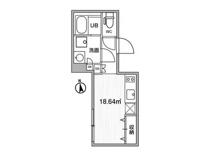 ASTILE市谷柳町 アスティーレ市谷柳町(ワンルーム/1階)の間取り写真