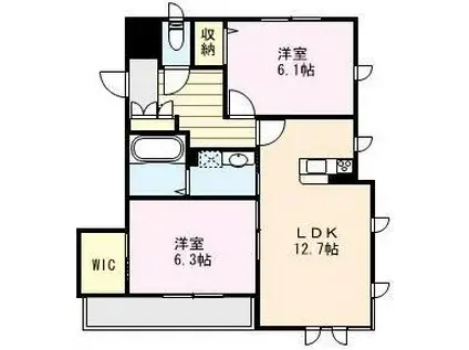 ソラールルーチェ(2LDK/1階)の間取り写真