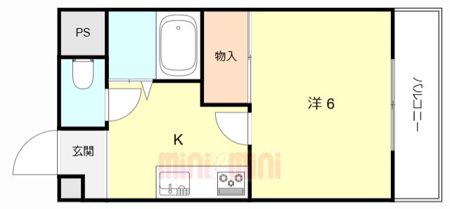 ロイヤル立川(1K/3階)の間取り写真