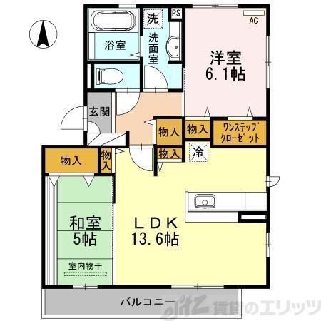 サンファミーユ(2LDK/1階)の間取り写真