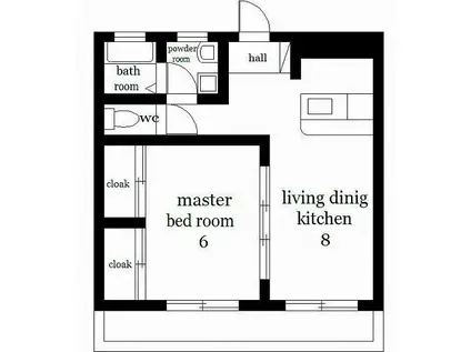 リージェントマンション(1LDK/2階)の間取り写真