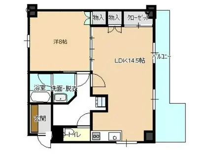 カレッツァ桑野(3LDK/4階)の間取り写真