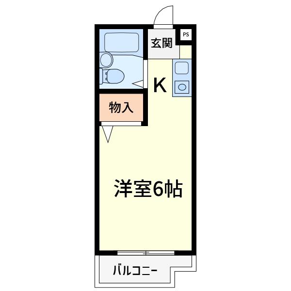 松ヶ丘エンビィマンション(1K/4階)の間取り写真