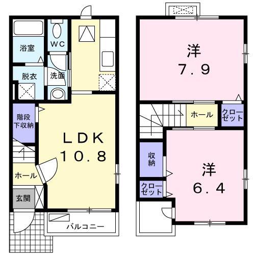 エタニティ(2LDK/1階)の間取り写真