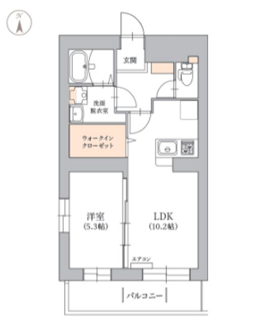 アラモファミリア杉崎町(1LDK/2階)の間取り写真