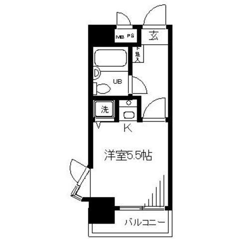 日神パレステージ藤沢(ワンルーム/7階)の間取り写真